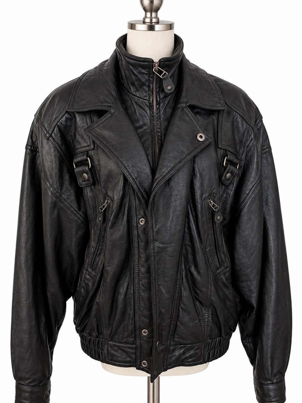 Vintage Black Moto Jacket